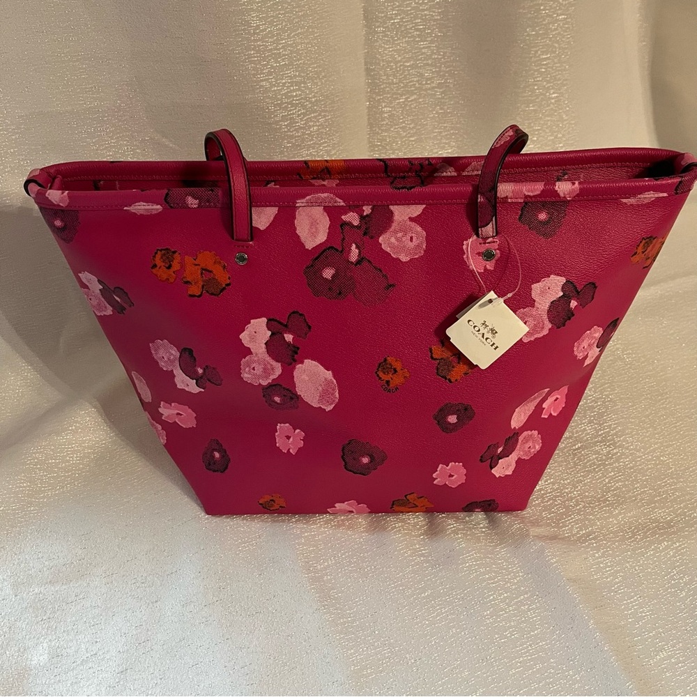 Coach Pink Floral Tote Bag